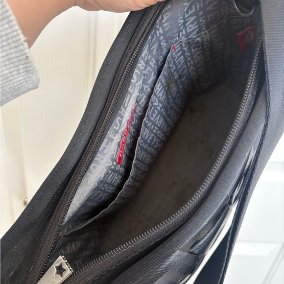 Harveys California Black The Original Seatbelt Woven Convertible Messenger Bag - Picture 5 of 5